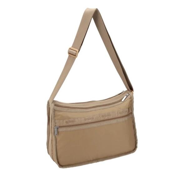 LeSportsac Deluxe Everyday Heritage Best Selling Crossbody Ripstop Gray Bag - Picture 3 of 14